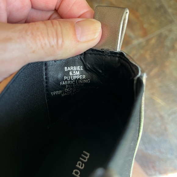 Madden Girl Barbiee pewter silver pull on ankle block heel bootie. Size 6.5 - Picture 8 of 15